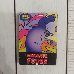 Dinosaur Fours - kolorowe karty z dinozaurami