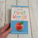 My First Words Picture Cards grube flashcards dla dzieci z pytaniam na odwrocie