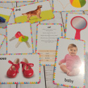 My First Words Picture Cards grube flashcards dla dzieci z pytaniam na odwrocie