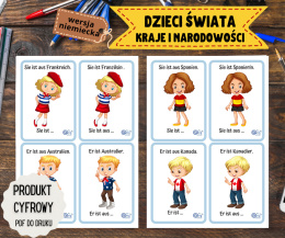 Zestaw kart Dzieci Świata - kraje i narodowości NIEMIECKI - PDF