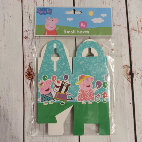 Zestaw 8 gift boxów - PEPPA PIG zielone NOWY