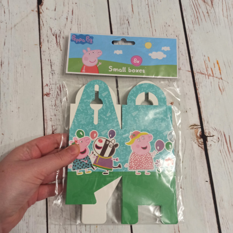 Zestaw 8 gift boxów - PEPPA PIG zielone NOWY