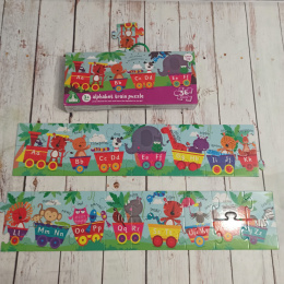 Alphabet Train Puzzle - alfabet i zwierzęta 130 cm