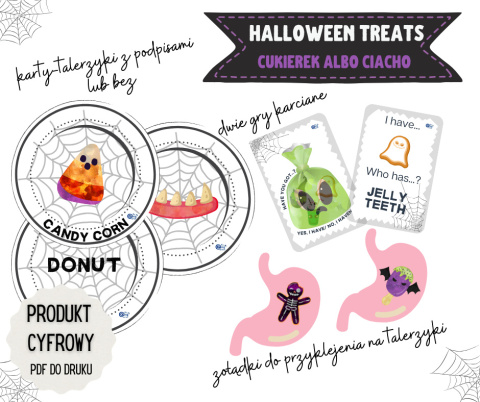 HALLOWEEN TREATS - cukierek albo ciacho - zestaw PDF