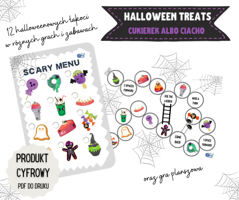 HALLOWEEN TREATS - cukierek albo ciacho - zestaw PDF