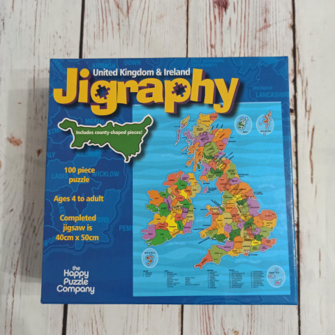 Jigraphy - United Kingdom and Irealand - puzzle 100 elementów 40x50cm