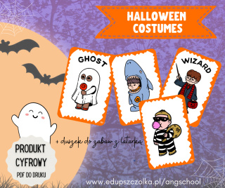 Zestaw HALLOWEEN COSTUMES + duszek do zabaw z latarką - zestaw PDF