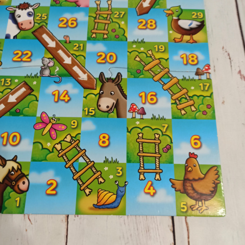 Gra planszowa Farm Animals - typu Snakes and Ladders (bez pudełka)