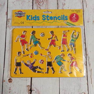 Kids Stencils - Sports and Actions - 2 szablony do odrysowywania