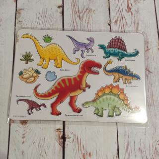 Kids Stencils - Dinosaurs - 2 szablony do odrysowywania