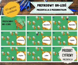 Prefiksowy ON-Leoś po angielsku Prezentacja z przedrostkami PDF