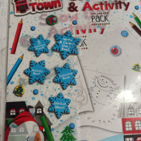 Colouring and Activity Pack Christmas/Winter - naklejki, kolorowanki, łamigłówki NOWA