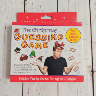 The Christmas Guessing Game - gra z opaskami i kartami do oznaczania postaci i zgadywania