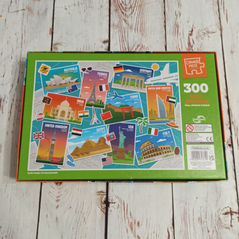 Puzzle Travel Adventures 300 elementów - 60x45 cm - UK, USA, France, Australia, Italy, itp.