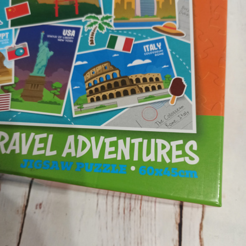 Puzzle Travel Adventures 300 elementów - 60x45 cm - UK, USA, France, Australia, Italy, itp.