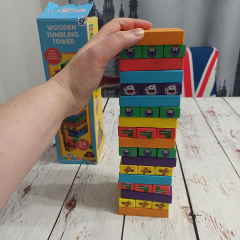 Hey Duggee Wooden Tumbling Tower - JENGA ze zwierzętami