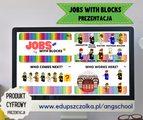 JOBS WITH BLOCKS - prezentacja na zajęcia języka angielskiego pdf pptx