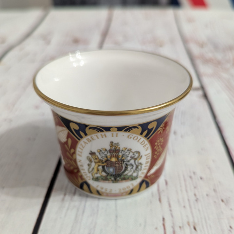 Porcelanowy pojemniczek Elizabeth II Golden Jubilee Królowa Elżbieta II