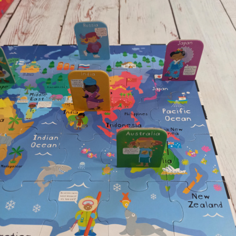 Puzzle Mapa Świata Children Of The World