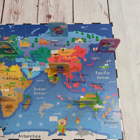 Puzzle Mapa Świata Children Of The World