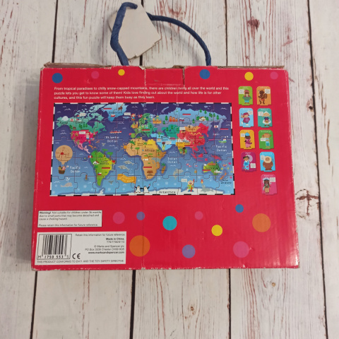 Puzzle Mapa Świata Children Of The World