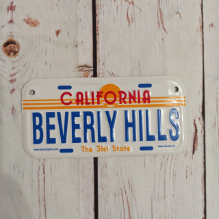 Tabliczka CALIFORNIA BEVERLY HILLS 15x8 cm metalowa