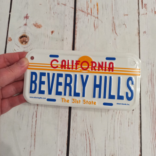 Tabliczka CALIFORNIA BEVERLY HILLS 15x8 cm metalowa