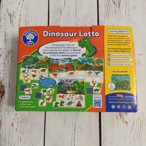 Dinosaur Lotto - Orchard Toys - opis obrazka Dinosaur Lotto - Orchard Toys - opis obrazka