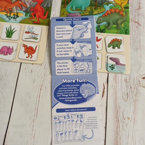 Dinosaur Lotto - Orchard Toys - opis obrazka Dinosaur Lotto - Orchard Toys - opis obrazka