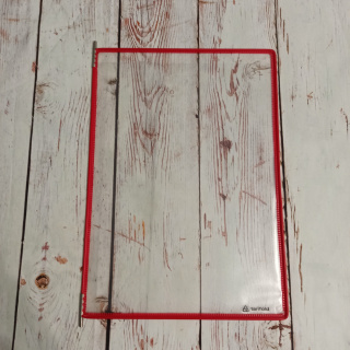 Folder, Panel prezentacyjny A4 CZERWONY - do ochrony kart, gier na zajęcia bez laminowania