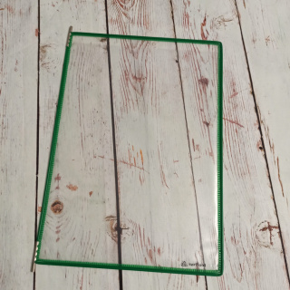 Folder, Panel prezentacyjny A4 ZIELONY - do ochrony kart, gier na zajęcia bez laminowania