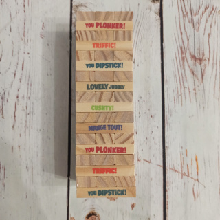 Jenga z hasłami po bokach NOWA