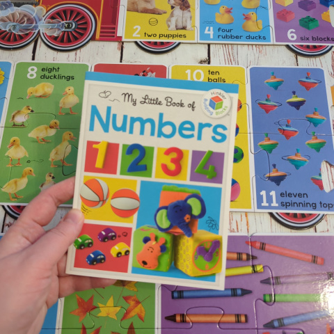 Let's Count Numbers! Puzzle Train 2w1 - długie puzzle 145 cm + książeczka Let's Count Numbers! Puzzle Train 2w1 - długie puzzle 145 cm + książeczka