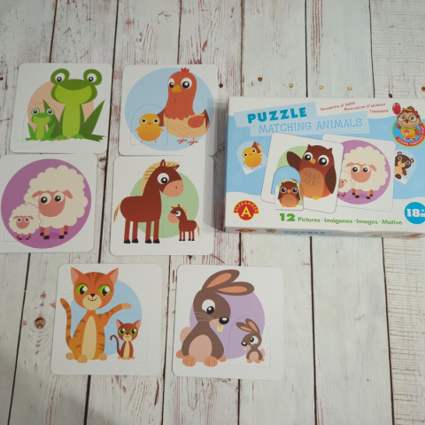 Matching Animals - zwierzęta i ich dzieci - 12 zwierząt Matching Animals - zwierzęta i ich dzieci - 12 zwierząt