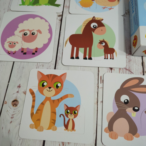 Matching Animals - zwierzęta i ich dzieci - 12 zwierząt Matching Animals - zwierzęta i ich dzieci - 12 zwierząt