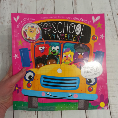 Książka Time for School No Worries! z gumką do ścierania Książka Time for School No Worries! z gumką do ścierania