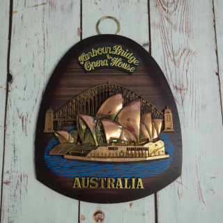 Australia - SYDNEY Harbour Bridge, Opera House - Obrazek 3D na drewnie, do powieszenia na ścianie