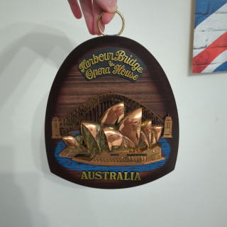 Australia - SYDNEY Harbour Bridge, Opera House - Obrazek 3D na drewnie, do powieszenia na ścianie