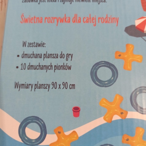 Duże nadmuchiwane KÓŁKO I KRZYŻYK 90x90 cm NOWE