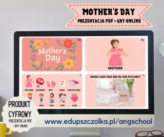 MOTHER'S DAY PREZENTACJA dla dzieci pdf + 6 interaktywnych gier online