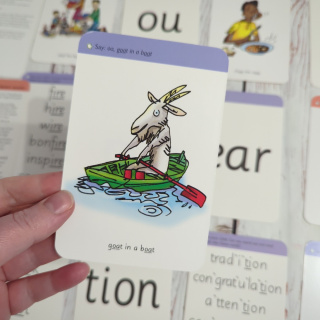 Karty do nauki czytania po angielsku Phonics Flashcards w woreczku