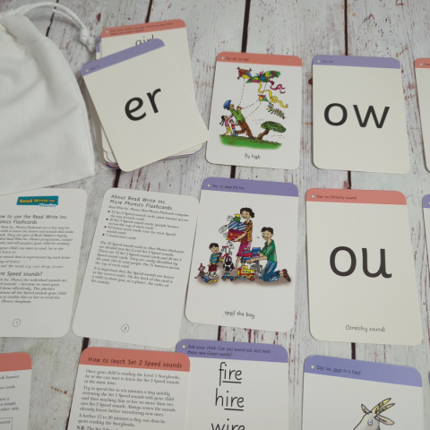 Karty do nauki czytania po angielsku Phonics Flashcards w woreczku Karty do nauki czytania po angielsku Phonics Flashcards w woreczku