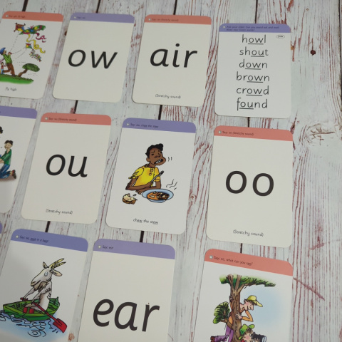 Karty do nauki czytania po angielsku Phonics Flashcards w woreczku Karty do nauki czytania po angielsku Phonics Flashcards w woreczku