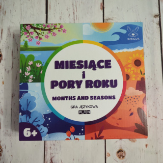 Miesiące i Pory Roku – Months and Seasons - gra angielsko-polska z kolorowymi kartami i nazwami