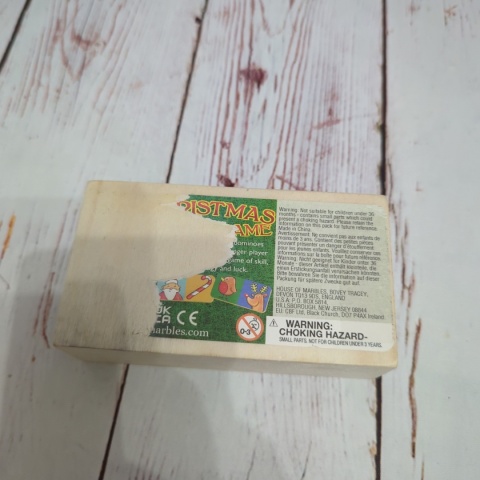 Christmas Domino Game - drewniane domino ze świątecznymi obrazkami, 26 kafelków