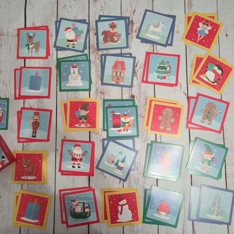 Christmas Festive Snap Game , Memory - 52 grube karty