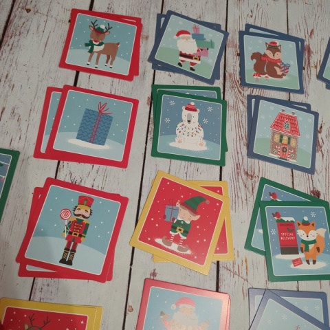 Christmas Festive Snap Game , Memory - 52 grube karty