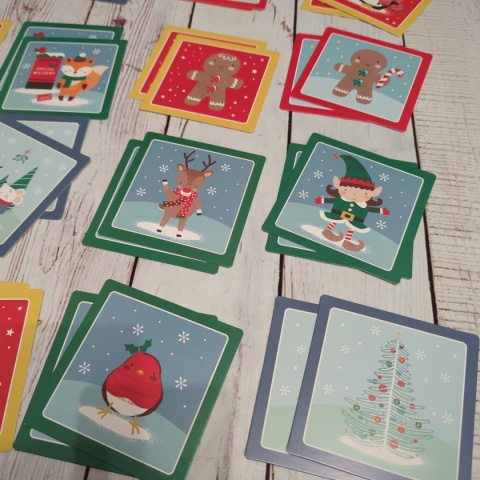 Christmas Festive Snap Game , Memory - 52 grube karty