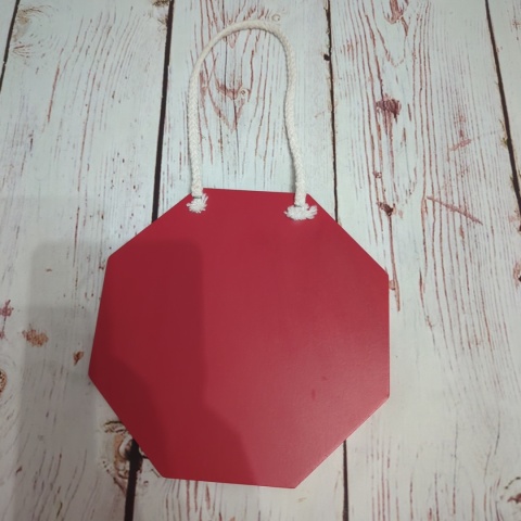 Drewniana zawieszka SANTA STOP HERE!