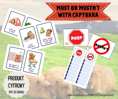 MUST or MUSTN'T with Capybara - zestaw PDF